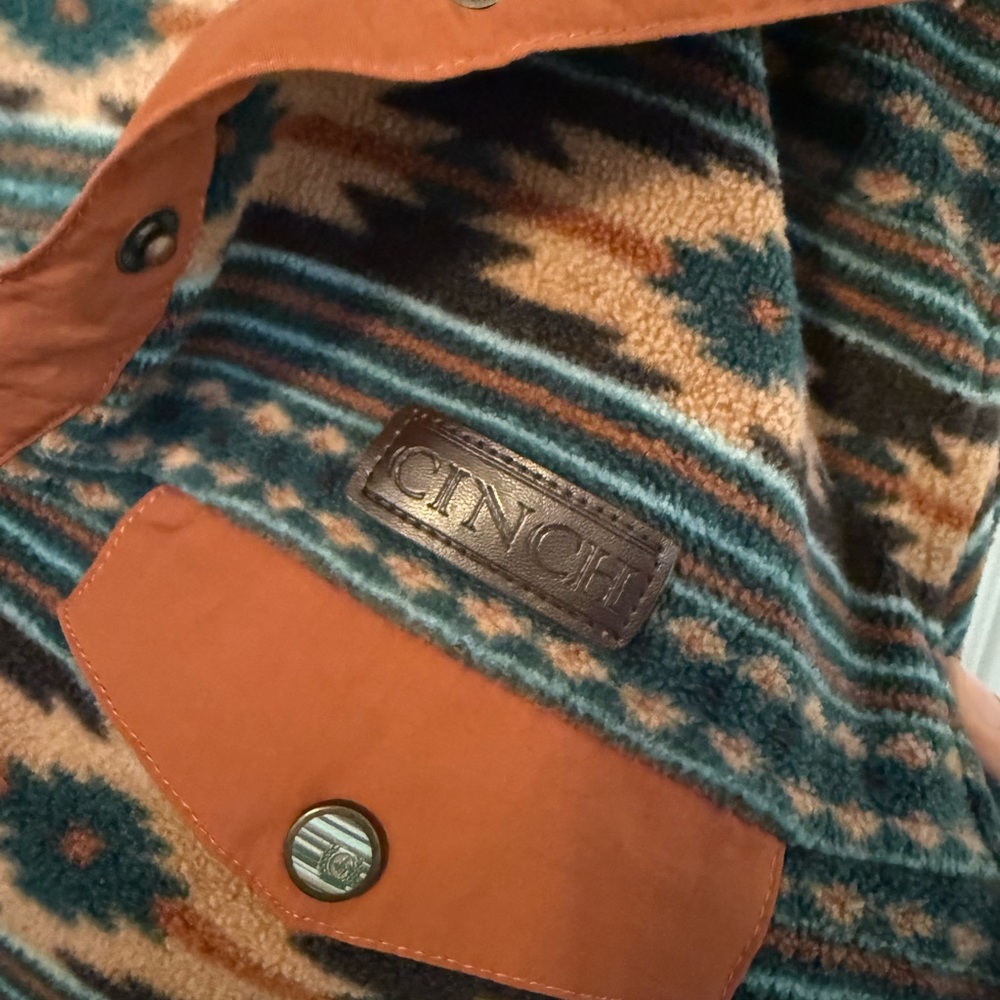 Cinch Multicolor Aztec Button-Up Pullover - image 2